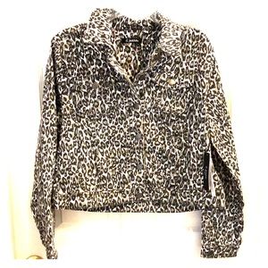 d jeans “White Leopard “ Jean Jacket NWT